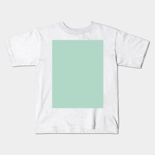 preppy beachy summer solid color pastel  blue mint green Kids T-Shirt